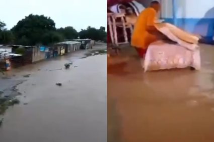 Lluvias dejaron inundaciones y daños materiales, se desbordaron dos ríos