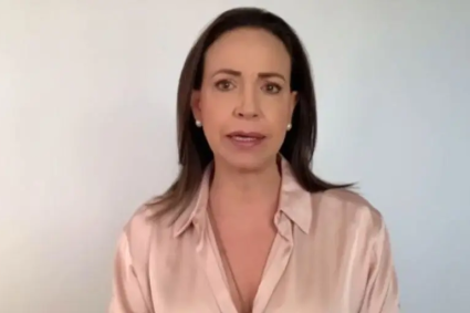 María Corina Machado pide a la comunidad internacional bloquear los flujos que sostienen al gobierno de Maduro
