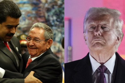 la imagen publicada por la Casa Blanca relacionando a Raúl Castro con Maduro y Khamenei