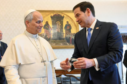 Marco Rubio se reunió con el papa León XIV y dialogaron sobre los esfuerzos para lograr la paz en Medio Oriente