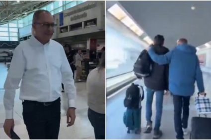 Así llegó al aeropuerto de Maiquetía