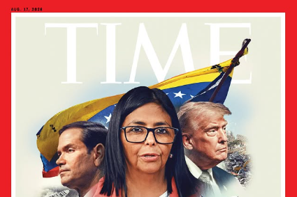Presidenta Delcy Rodríguez figura central en la portada de la revista Time