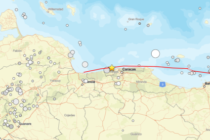 Servicio geológico de los Estados Unidos reubicó epicentro del segundo sismo del 24J a 17 kms al oeste de Catia La Mar