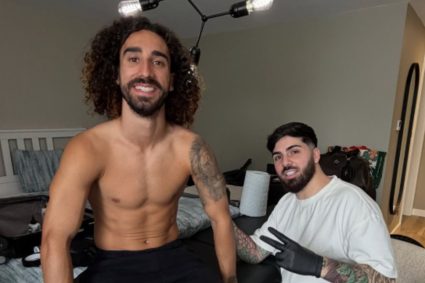 Marc Cucurella cumple su promesa al tatuarse a Luis de la Fuente
